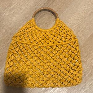 Yellow Crochet Handbag